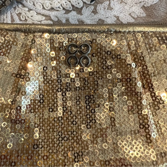 Coach Gold Sequin Clutch - Picture 3 of 9